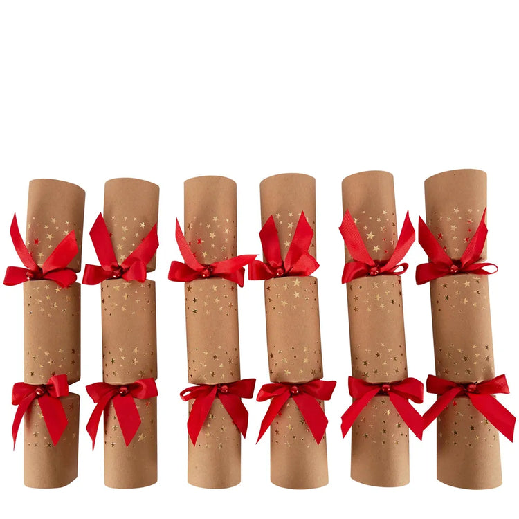 Christmas Crackers - Brown Paper & Stars