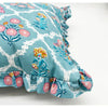 Aqua & Fleurs - Frilled Cushion Cover