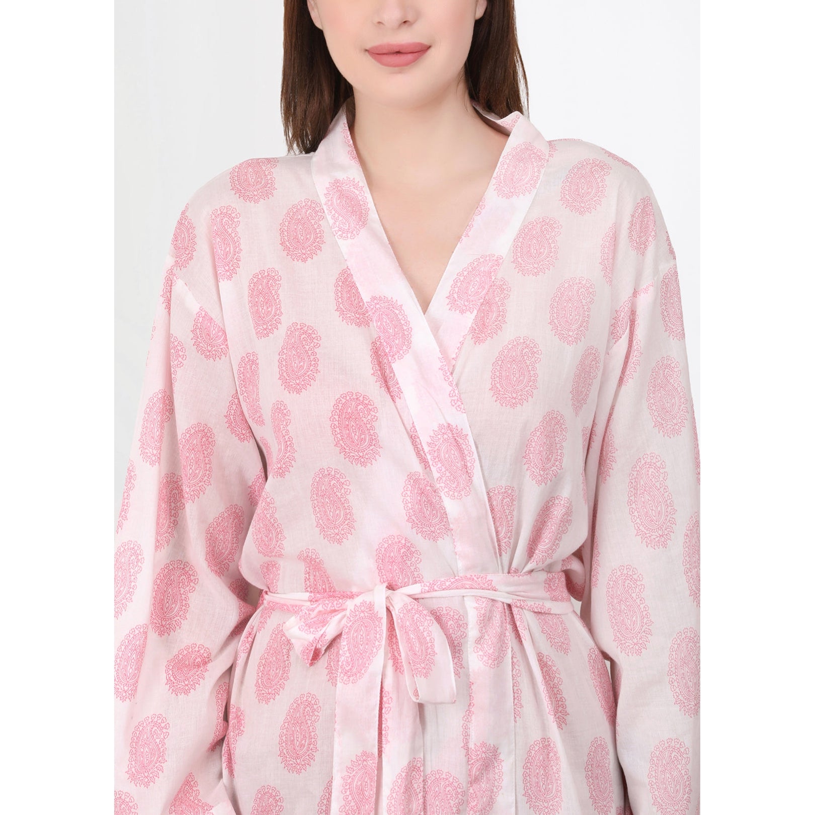 Sleepwear Robe - Pink Paisley – Farmgate and Twine