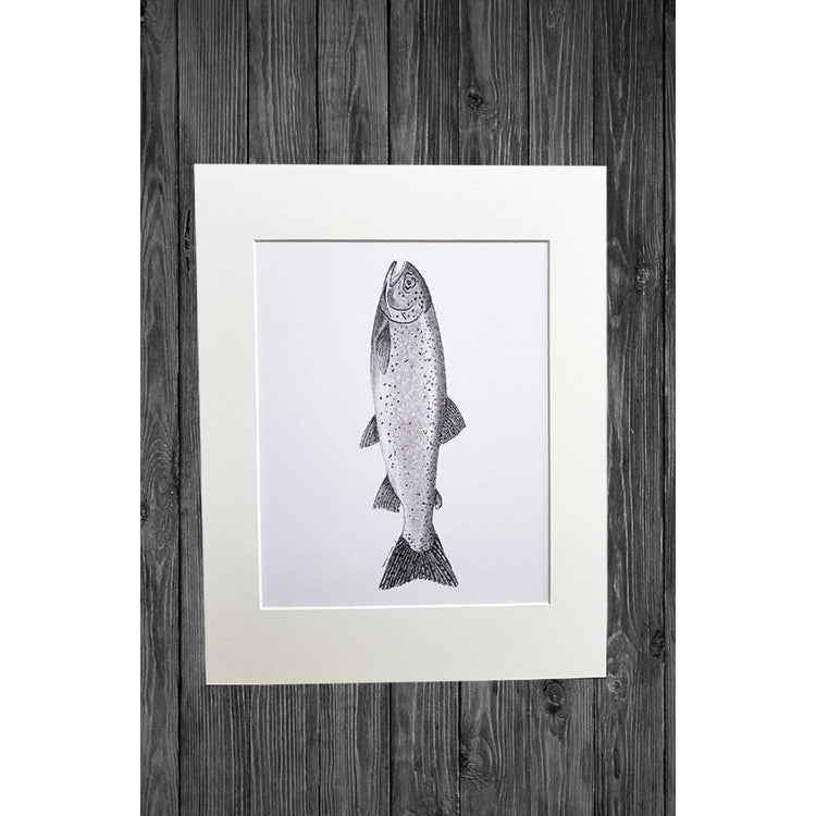 Trout Print from Original Pencil Drawing - Cathy Hamilton Artworks